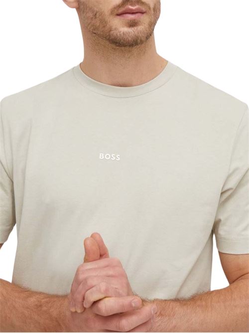 T-shirt uomo beige in cotone Boss Orange | 50473278271